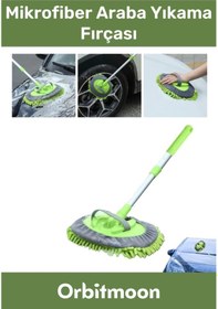 Resim Premium Seri 180 Derece Dönen Çizmez Mikrofiber Araba Otomobil Yıkama Sopalı Fırça Seti 