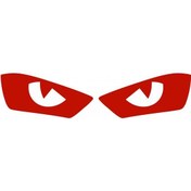 Resim R25 Far Filmi Gözlü Model Kırmızı Sticker - Etiket 