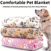 Resim Ultra-Yumuşak Polar Evcil Hayvan Battaniyeleri 1/3 adet - Köpekler & Kediler için Rahat Flanel Atkı, Makinede Yıkanabilir ve Hayvan Baskılı Tasarım 