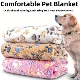 Resim Ultra-Yumuşak Polar Evcil Hayvan Battaniyeleri 1/3 adet - Köpekler & Kediler için Rahat Flanel Atkı, Makinede Yıkanabilir ve Hayvan Baskılı Tasarım 