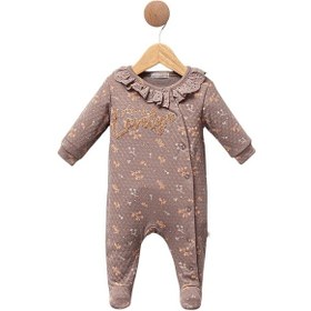 Resim Celira Kahve Patikli Tulum 2 Ay,3 Ay,6 Ay Kız Bebek Kahverengi 