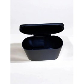 Resim Oto Araba Çöp Kutusu Kapaklı Organizer Çöp Kovası Siyah Onk 37 