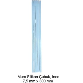 Resim Silikon Mum Çubuk, Ince 7,5 x 300 mm (5 Adet) 