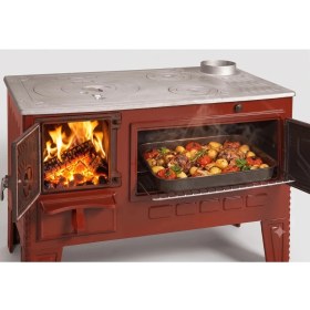 Resim Efsoon Organics Geniş Fırınlı Kuzine Soba Bahçe Sobası (50 cm Fırın Genişliği) 