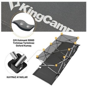 Resim Kingcamp Willow Ultra Katlanır Kampet Portatif Kamp Yatağı Grey Gri Gri 