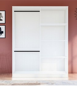 Resim Metalia Gm 052 4 Kapılı Düğme Kulplu Gardrop 