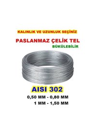 Resim Paslanmaz Çelik Tel Bükülür Tel Uzunluk Seçiniz Maymuncuk Olta Mz 1.5 Mm 5 Metre 