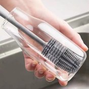 Resim Uzun Saplı Silikon Temizlik Fırçası - Yaşama Odası, Yatak Odası, Banyo, Tuvalet, Mutfak için Çok Amaçlı Kullanım - Manuel, Elektrik Gerektirmez - Esnek Tüyler için Ölüm Köşesi Temizliği 