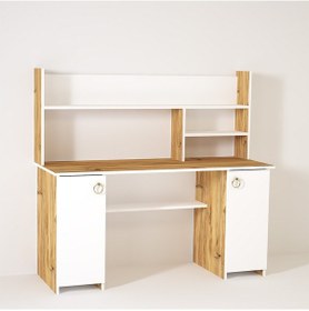 Resim Kalenderdekor1 Kalender Dekor Lucas-Twins 145 Cm Çalışma Masası Lc02 Beyaz - Meşe 