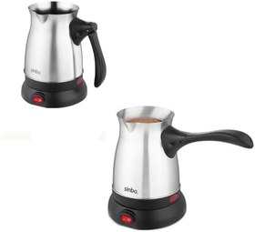 Resim ÇELİK ELEKTRİKLİ CEZVE TÜRK KAHVE MAKİNESİ - 6FİNCAN=500ML 360 DERECE KABLOSUZ KULLANIM 600W SCM-2992 