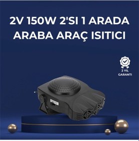 Resim 3'ü 1 Arada Araç İçi Isıtıcı Fan 12v Prizli, Buz Çözücü, Temiz Hava Ve Hızlı Isıtma Özellikli 