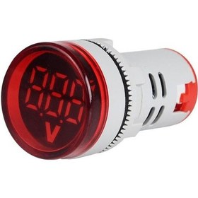 Resim Xkoren 22 Mm 24-550v Led'li Kırmızı Voltmetre 10 Adet 