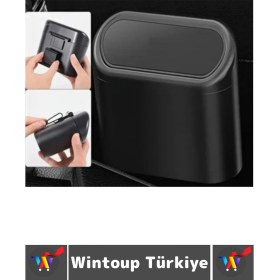 Resim Dayanıklı Oto Temizlik Kapı Yanı Arka Koltuk Klipsli Kolay Montaj Araç Içi Kapaklı Çöp Kutusu 2 Adet 