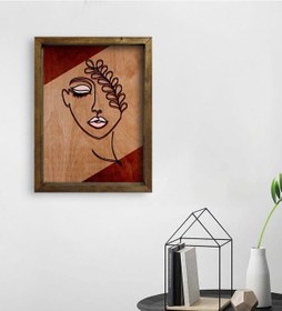 Resim Bk Home Minimalist Woman Tasarımlı Doğal Masif Ahşap Çerçeveli Ta (551089988) 