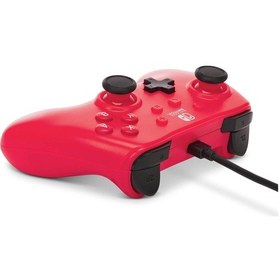 Resim Nintendo Switch Kablolu Oyun Kolu Lisanslı Raspberry Red 