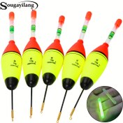 Resim Sougayilang EVA Balıkçılık Yüzerleri Neon Yeşil ve Kırmızı Neon Işıklarla - 10g Yüzdürme, Gece Balıkçılığı, Spinning ve Dökme için Parlayan Tasarım, Tuzlu ve Tatlı Su Balıkçılığı için Dayanıklı Siyah ve Altın saç tokası, Balıkçılık Aksesuarları, Spinning Balıkçılığı, Canlı Balıkçılık Ekipmanları, Sağlam Yapı, Pilsiz 