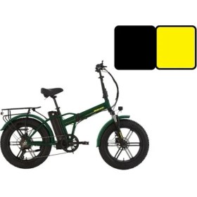 Resim Bisan E-Folding F3 Elektrikli Katlanır Bisiklet 43CM Hd 20 Jant 7 Vites Mat Siyah Sarı 