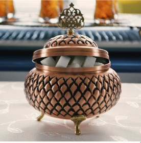 Resim Nusnus Bakır Zımba Ayaklı Şekerlik Rose Gold No 3 Ns-05097 