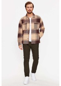 Resim Only & Sons Erkek Onsmace Regular Fit Yan Cep Detaylı Gömlek 22026663 Kahverengi 