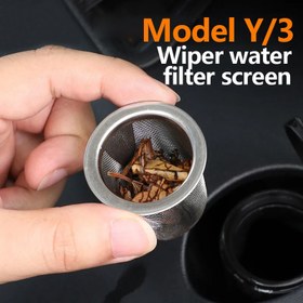 Resim Tesla Model Y/3 için uygun yağmur suyu filtresi, cam su koni, araç modifikasyonu aksesuarları, cam su filtresi meshi. 