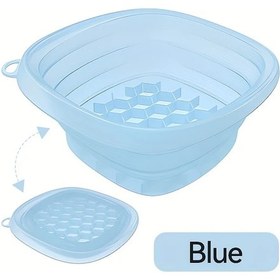 Resim Boatshop1 Mavi Rv Yuz Buz Kabi Katlanabilir Yumusak Silikon Yuz Kupasi Seyahat Icin Kaymaz Tabanli Cilt Bakimi Spa Ev Karavan Hassas Bej 