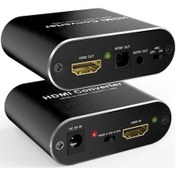 Resim Hdmi To Hdmi Optik Stereo 2.0 4K Ayırıcı Çevirici 4365P Dönüştürü 