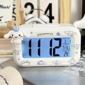 Resim 1 adet Sanrio için for cinnamoroll Mini Gece Lambası Alarm Saati, Sevimli Dijital Zamanlayıcı Çok Fonksiyonlu Taşınabilir Yurt Masaüstü Kompakt Masa Saati, Şirin Tasarım, Karışık Renkler, Pil ile Çalışır, Sevimli Alarm Saati | Eğlenceli Tasarım | Reçine Yapı 