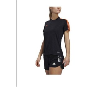 Resim Adidas Hu0329 Tiro Essentials Kadın Tişört Siyah Turuncu 