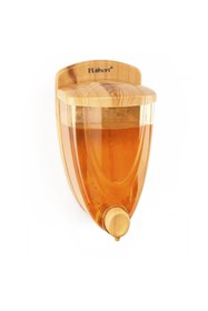 Resim KG-GOLDPAPER F259 650 Ml Meşe Ahşap Kaplama Sıvı Sabunluk Dispanseri Aparatı (üstten Doldurmalı) 