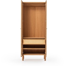 Resim Monaco Ahşap Kapaklı Askılı Elbise Dolabı 