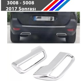 Resim Zetoto Peugeot 3008 - 5008 Egzoz Başlık Takımı Abs Krom 2017 Sonrası 1618041180 
