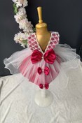 Resim Mnk Baby&Kids Sırt Fiyonklu Kız Bebek Mevlütlük Elbise Pnpn147 Bordo 
