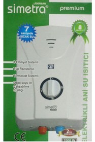 Resim Simetra Premium Ultra Lüks Şofben 7000 Watt 2 Yıl Garanti 