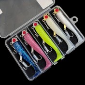 Resim 5 Adet Bionic Yumuşak Yem, Deniz Levreği Için Paddle Tail Swimbait, Balıkçılık Aksesuarları 