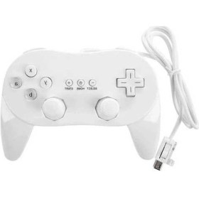 Resim Fortunelane Beyaz Nintendo Wii Klasik Oyun Kontrolcü - 8 Tuşlu, Tüm Oyunlarla Uyumlu/ 