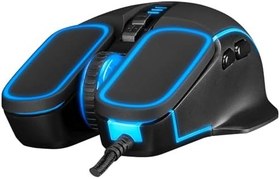 Resim Everest SG-G55 Xfora LED Işıklı Gökkuşağı Aydınlatmalı 7d Makro Tuşlu Siyah 7200 DPI Oyuncu Mouse, Siyah 
