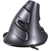 Resim Delux M618 6 Tuşlu Dikey El Faresi Ergonomik Kablolu Fare, Kablo Uzunluğu: 1.5m Siyah Diğer - Black Diğer 