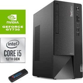 Resim Lenovo Thinkcentre Neo 50T Gen4 Intel I5 12400 32GB 2tb SSD 4GB/GT730 Windows 11 Home Masaüstü Bilgisayar 12JB005DTRG734 + Zetta Flash Bellek 