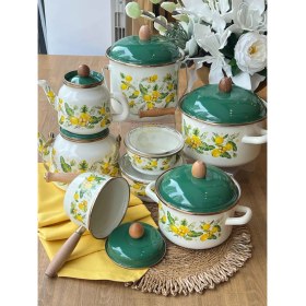 Resim Rossev Maya Emaye Mutfak Seti 7 Parça 