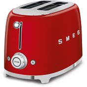 Resim Smeg Kırmızı 1x2 Ekmek Kızartma Makinesi 