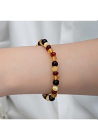 Resim Hazego Yetişkin Damla Kehribar Bileklik Gümüş 