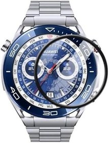 Resim Huawei Watch Ultimate 2 ile uyumlu Çerçeveli Tam Kaplayan 3D Pet Ekran Koruyucu Film - FC016 