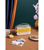 Resim Vagonlife XC-462 1400ml Sarı Çelik Saklama Kabı 