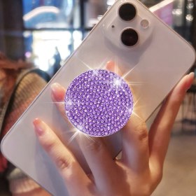 Resim Bir Parlayan Elmas Telefon Çekme Standı, Yaratıcı ve Renkli Katlanabilir Telefon Tutucu, Tembel Kullanıcılar İçin Mükemmel ve Tatiller İçin İdeal Bir Hediye. 