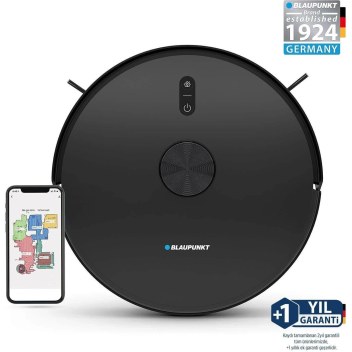 Blaupunkt S10 Robomaster Robot Süpürge – 3000 Pa Güçlü Emiş, Akıllı Haritalama ve Telefonla Kontrol, Sert Zeminler İçin