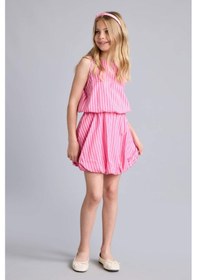 Resim Defacto Kırışık Dokulu Kumaş Çizgili 2li Pembe Takım Kız Çocuk H6011a826smpn178 Pembe-pn178 