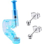 Resim 3 Parça Piercing Tabancası ve Çelik Küpe Seti, Güvenli Piercing Aleti CZ Piercing Tabancası Seti 