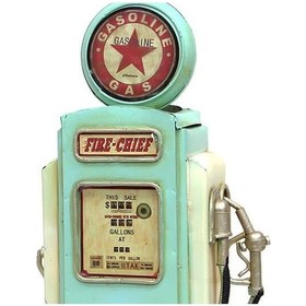 Resim Dekoratif Metal Yakıt Pompası Biblo Hediyelik Kumbara 