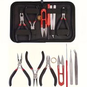 Resim 8 Parça DIY Takı Yapım Seti, Pense, Makas, Cımbız & Atlama Halkası Açacağı - El İşi ve Tamirler için İdeal, El Yapımı, Pratik 