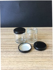 Resim 40 Cc Cam Kavanoz - 50 Adet - Siyah Kapak.Mutfak. 